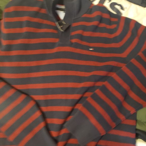 Tommy Hilfiger thick warm long sleeve quarter snap sweater - Picture 4 of 6